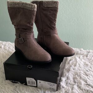 Torrid Women's Taupe Winter Boots with Buckle Detail